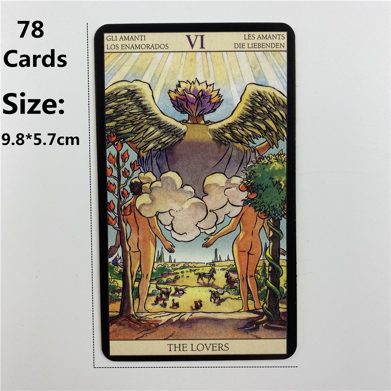 メタルボックス金メッキ版バックライダータロットカードデッキ紙 - Tarot Deck With Guidebook のレビューと価格