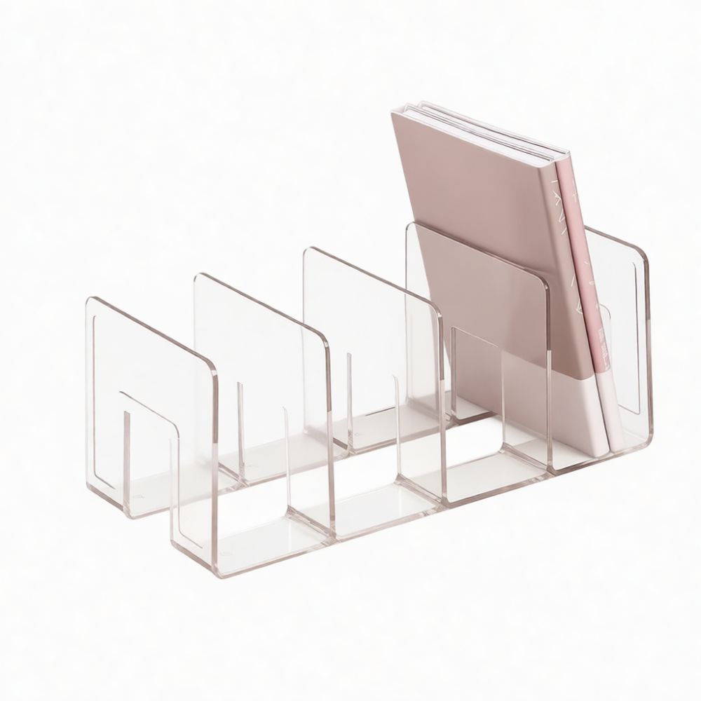 透明アクリル製ブックスタンド。デスクトップオーガナイザーとし - Clear Acrylic Book Stand Holder のレビューと価格