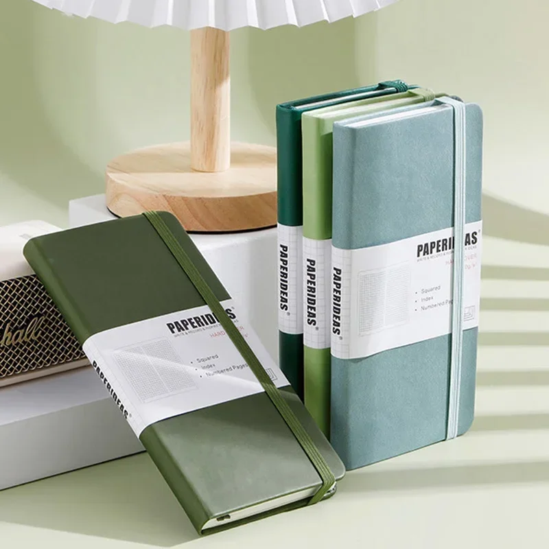 ハードワークトラベルノートブック、番号付き、点線、スパイラル - Vintage Leather Journal Notebook のレビューと価格