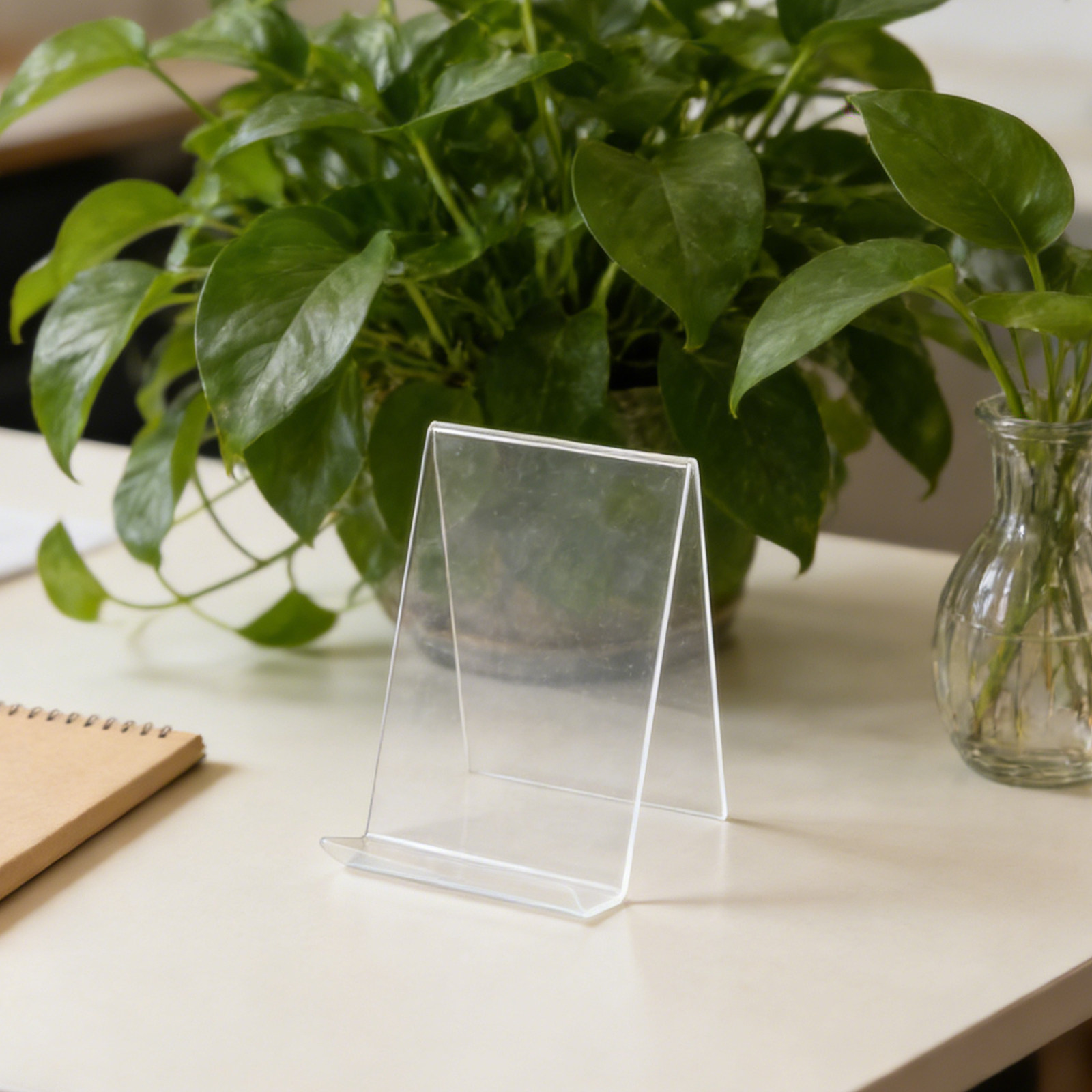 透明アクリル製ブックスタンド3個セット。棚や机の上に置ける、 - Clear Acrylic Book Stand Holder のレビューと価格